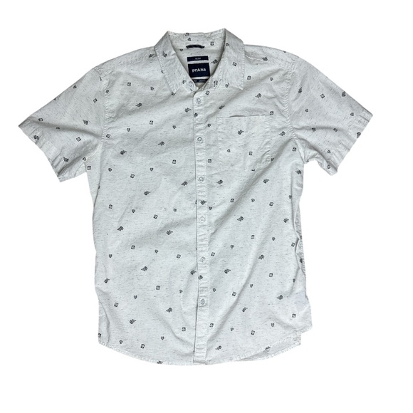 Men’s short sleeve Button Down Prana size slim med - Picture 1 of 9
